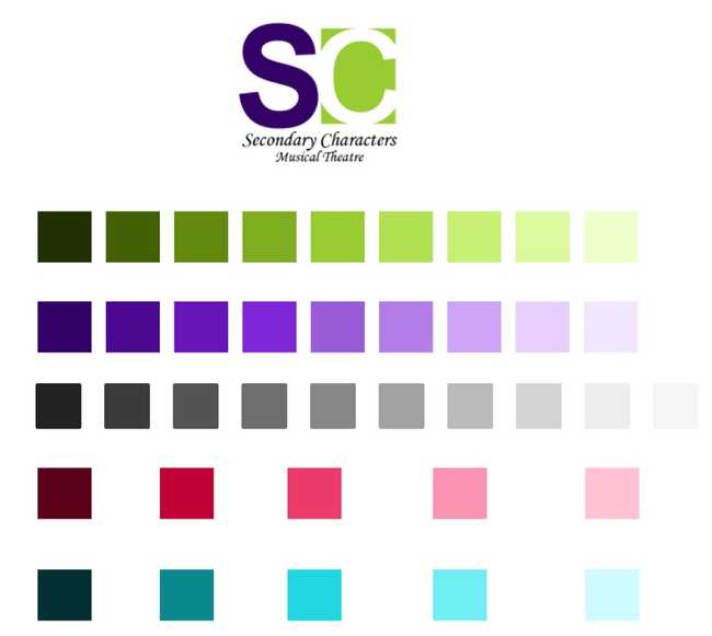 The new colour palette I developed for Secondary Characters